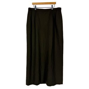 Vintage Pendleton Olive Green Wool Long Midi Skirt USA Lined Size 12